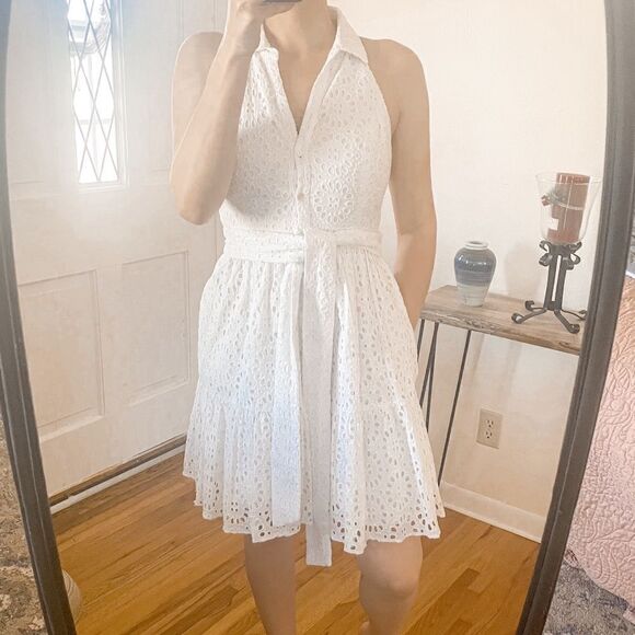 Lilly Pulitzer Trisha Eyelet Shirtdress Resort White 4 - Picture 10 of 10